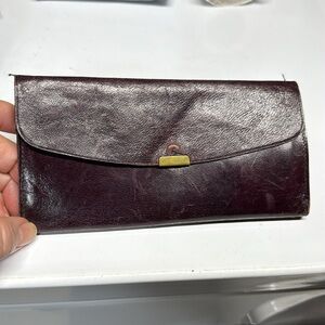 Vintage ultra slim leather wallet